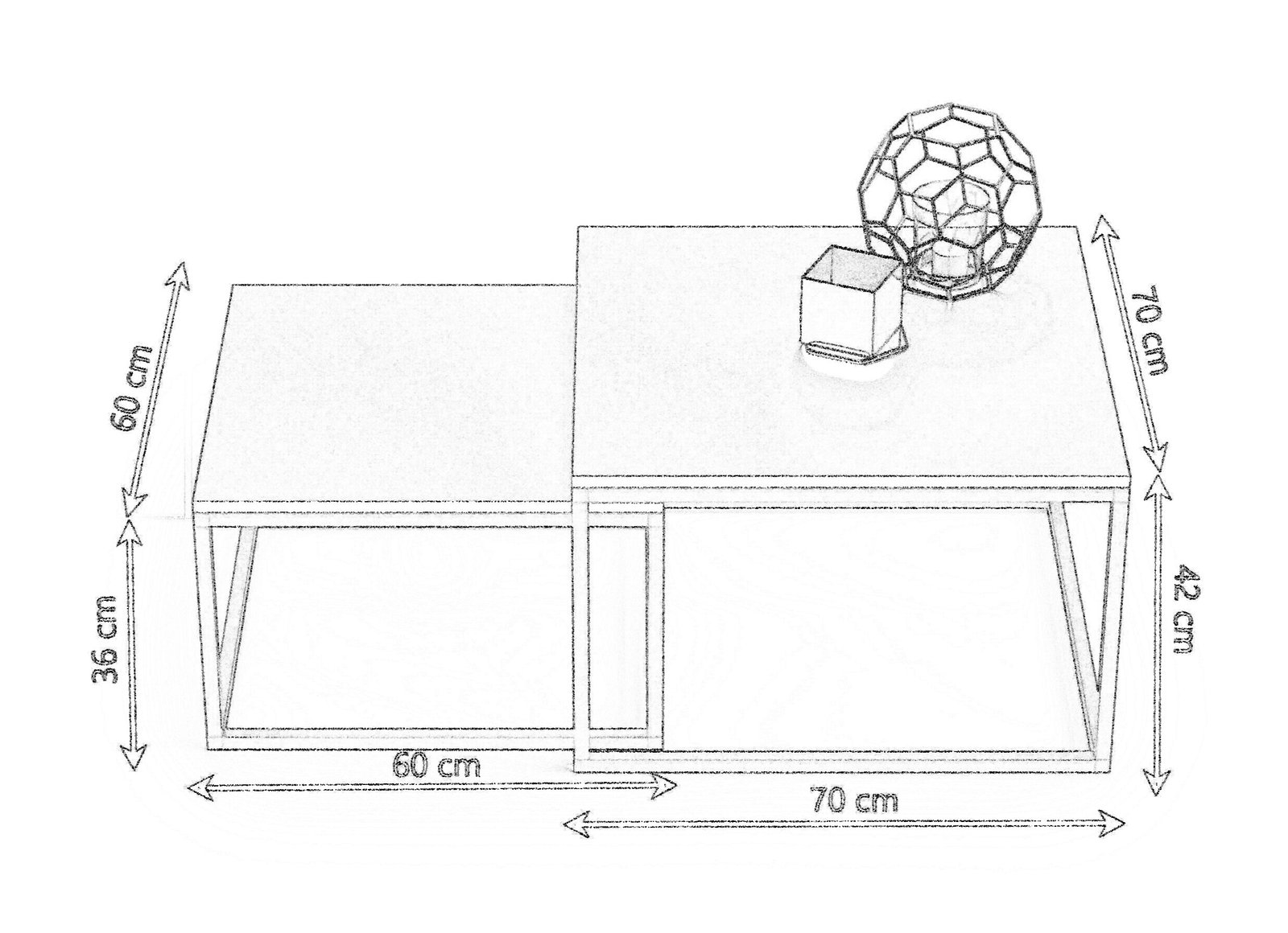 Kavos staliukas lofto stiliaus - Image 4