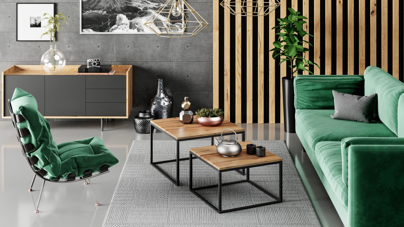 Kavos staliukas lofto stiliaus - Image 2