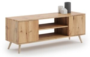 TV spintelė, medinės kojos