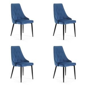 4x Virtuvinės kėdės SJ.054, NAVY BLUE