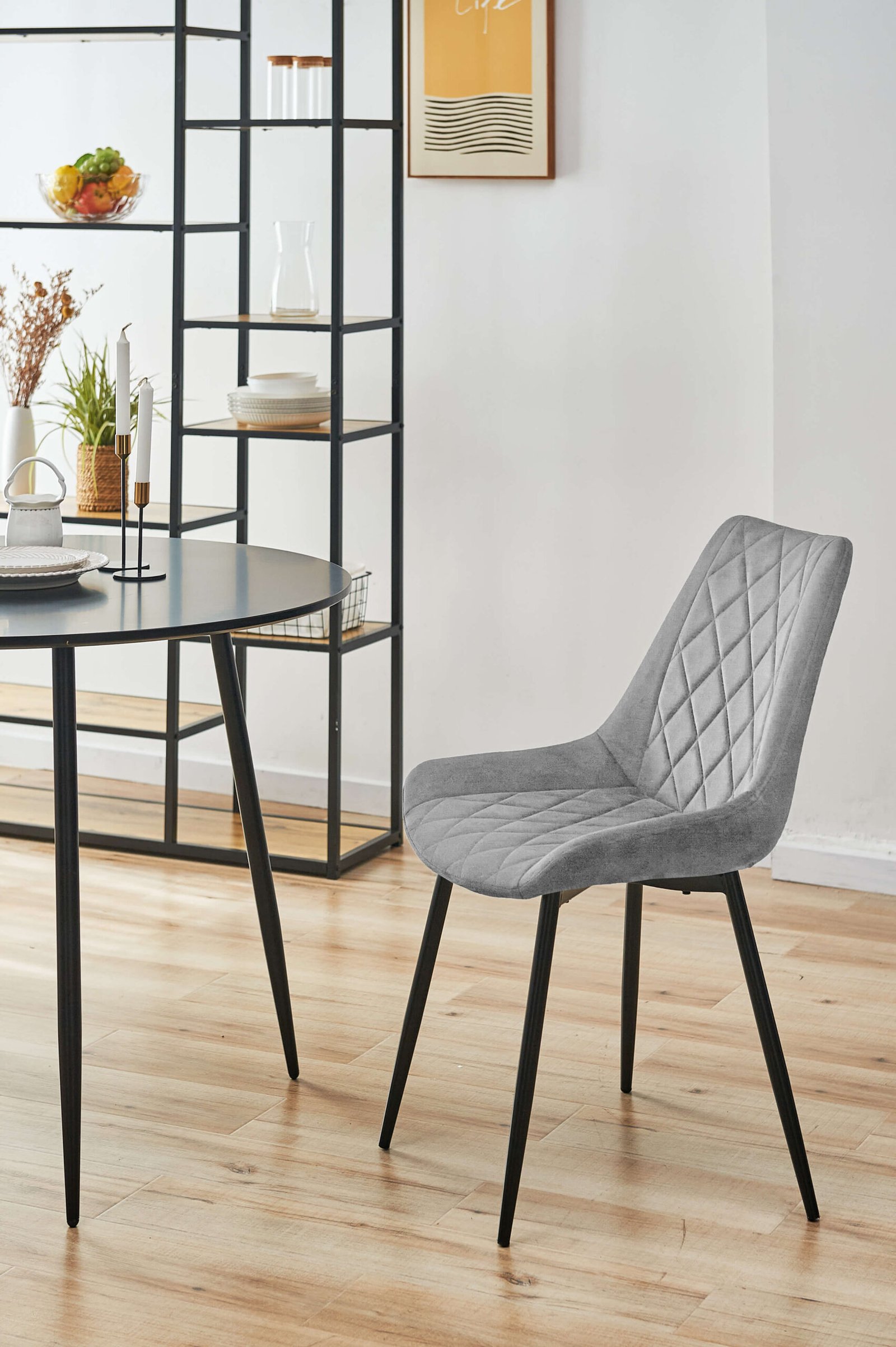 2x Virtuvinės kėdės SJ.0488, PILKA - Image 8