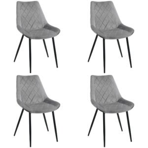 4x Virtuvinės kėdės SJ.0488, PILKA