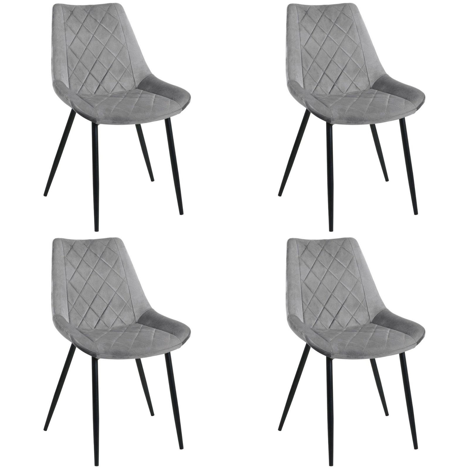 4x Virtuvinės kėdės SJ.0488, PILKA