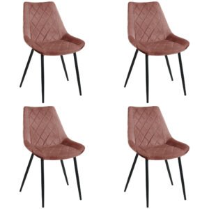 4x Virtuvinės kėdės SJ.0488, ROŽINĖ
