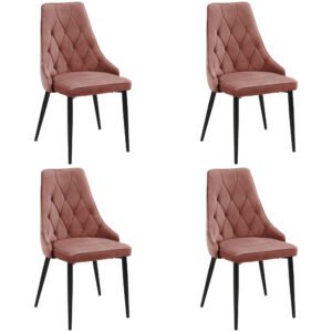 4x Virtuvinės kėdės SJ.054, ROŽINĖ