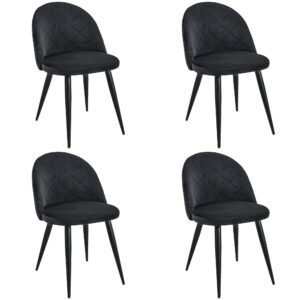 4x Virtuvinės kėdės SJ.077, JUODA