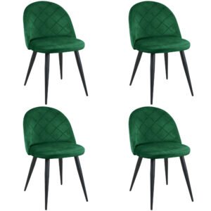 4x Virtuvinės kėdės SJ.077, BUTELIO ŽALIA