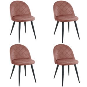 4x Virtuvinės kėdės SJ.077, ROŽINĖ