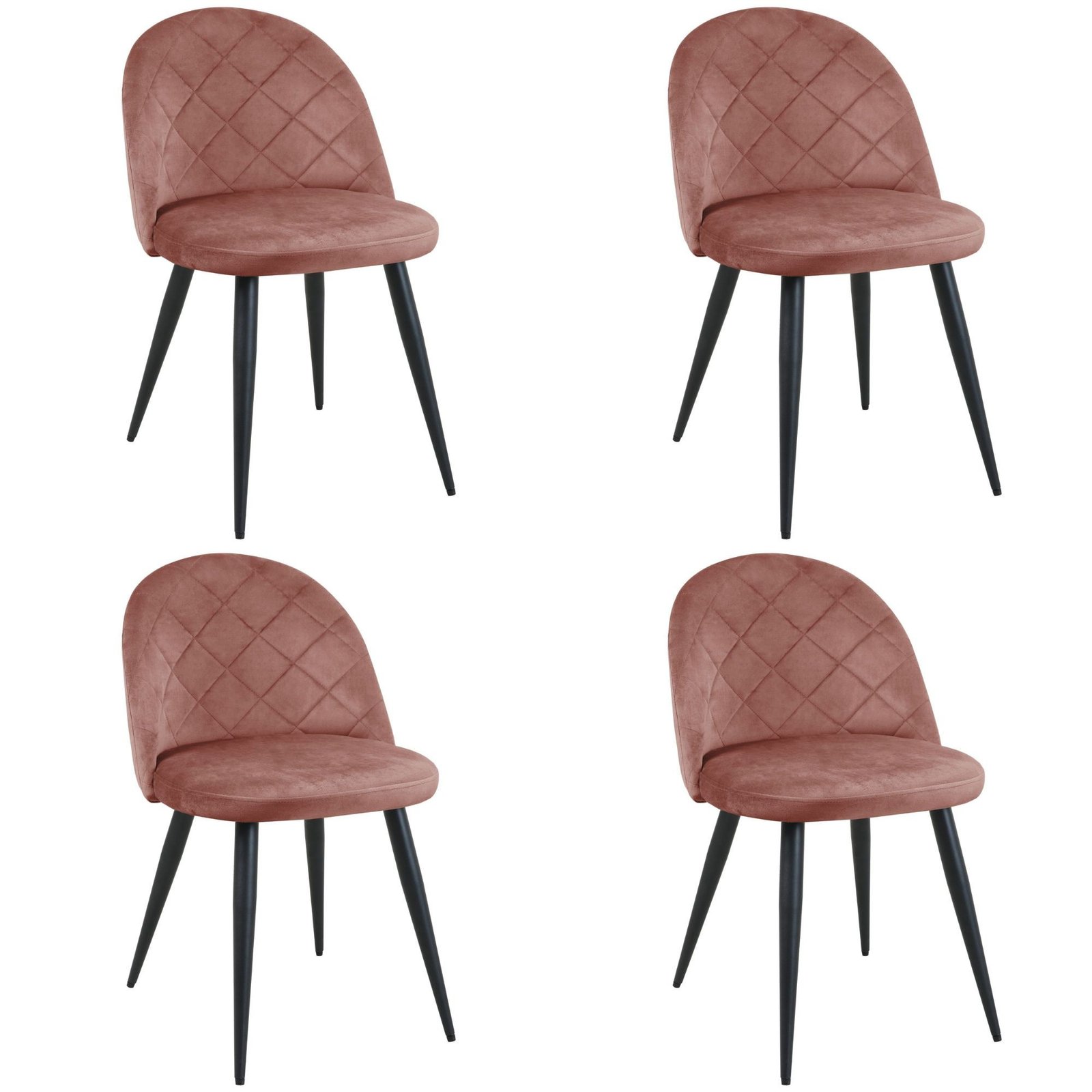 4x Virtuvinės kėdės SJ.077, ROŽINĖ
