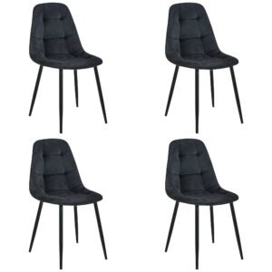 4x Virtuvinės kėdės SJ.1, JUODA