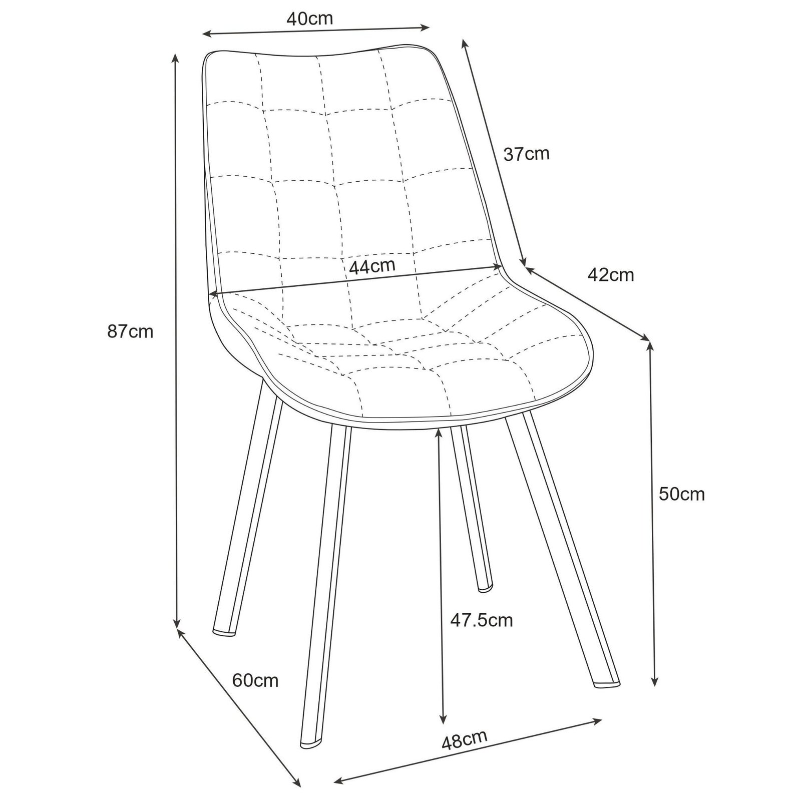 4x Virtuvinės kėdės SJ.28, RUSVA - Image 3