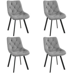 4x Virtuvinės kėdės SJ.33, PILKA