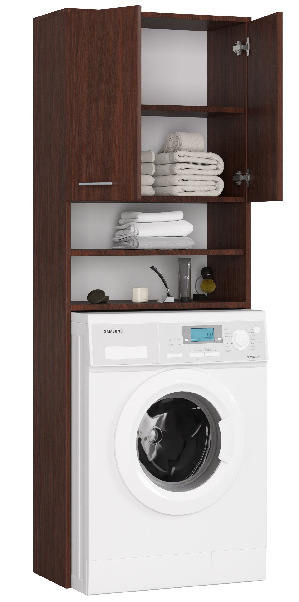 Pastatoma vonios kambario lentyna virš skalbimo mašinos, WENGE - Image 2