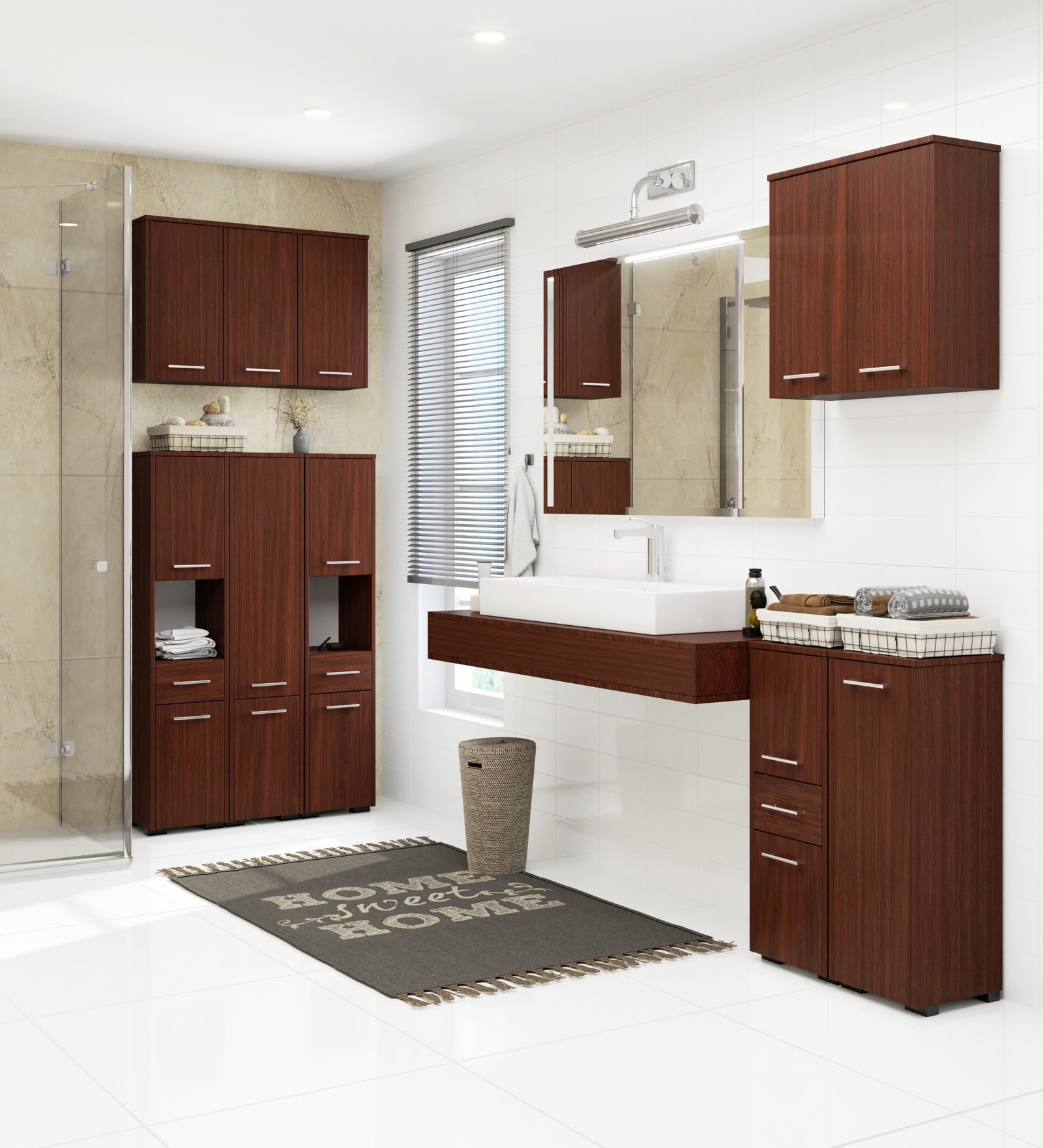 Pastatoma vonios kambario lentyna virš skalbimo mašinos, WENGE - Image 4